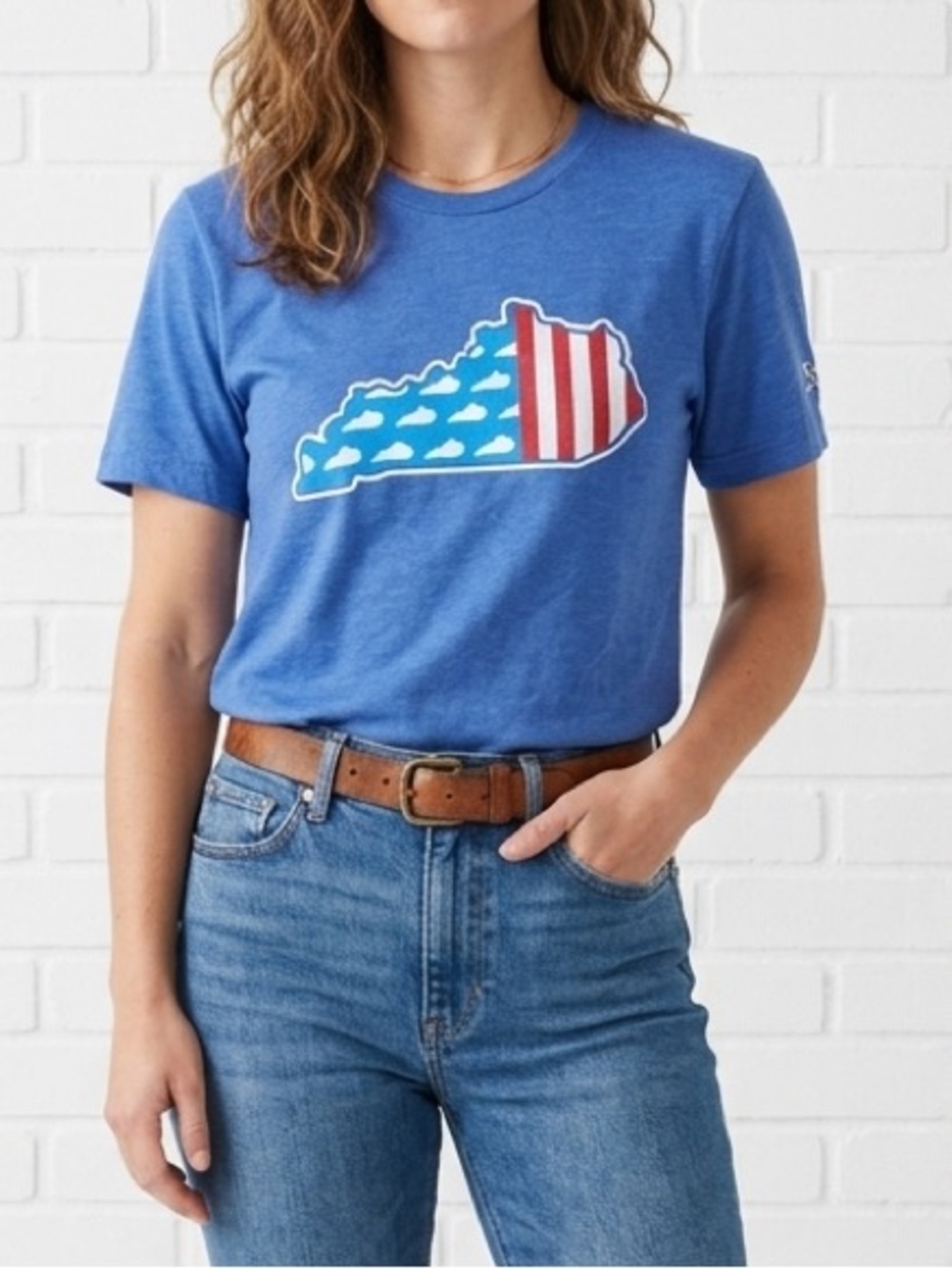 Kentucky USA Graphic Tee Patriotic Americana Fourth of July Small